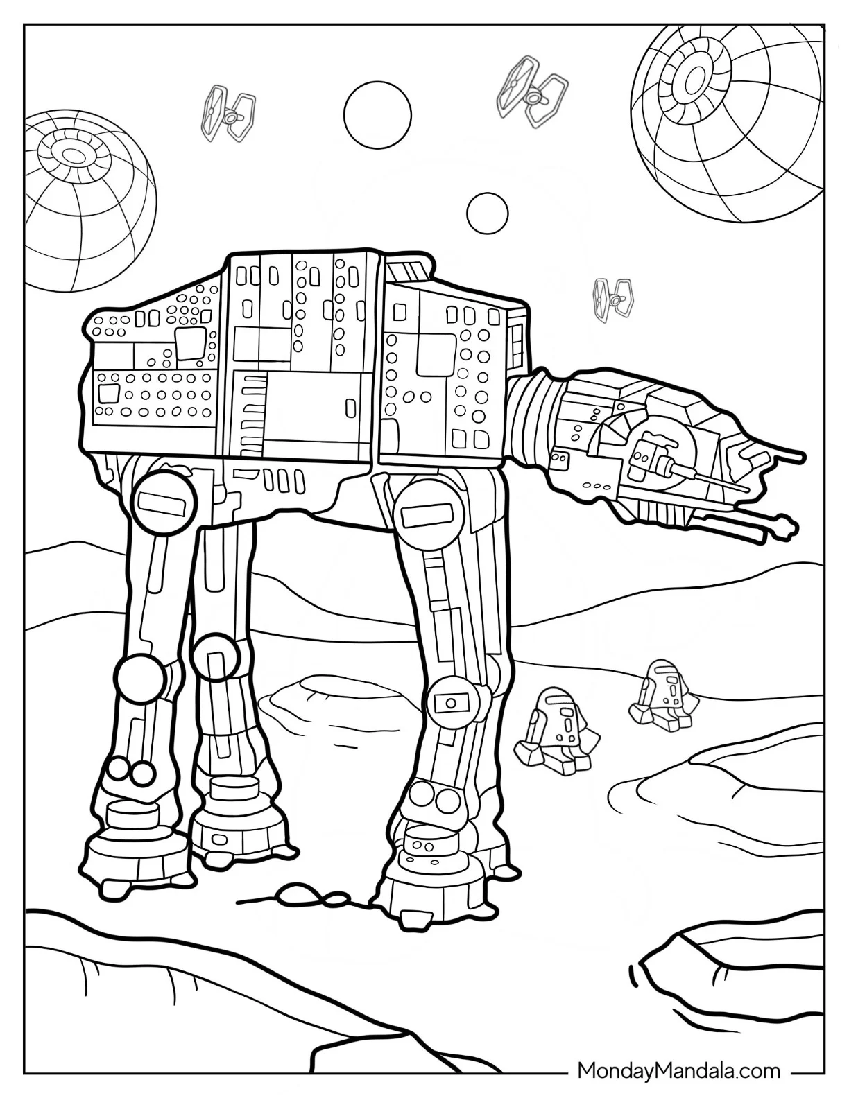 Lego Star Wars Coloring Page Of AT AT coloring page