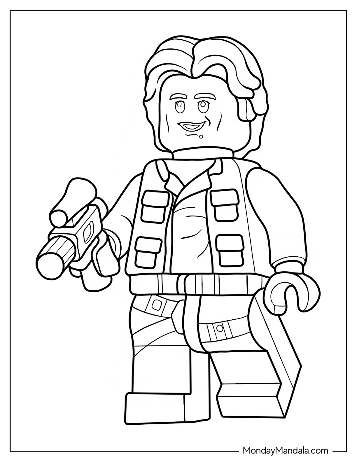 Lego Star Wars Coloring Page Of Han Solo For Preschoolers coloring page