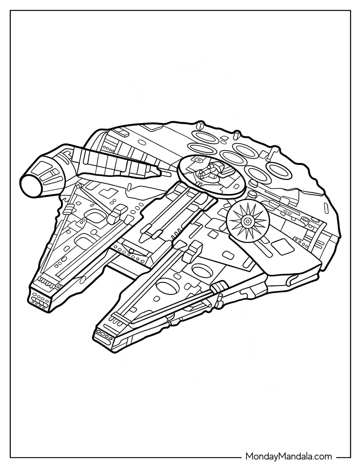 Lego Star Wars Coloring Page Of Millennium Falcon coloring page