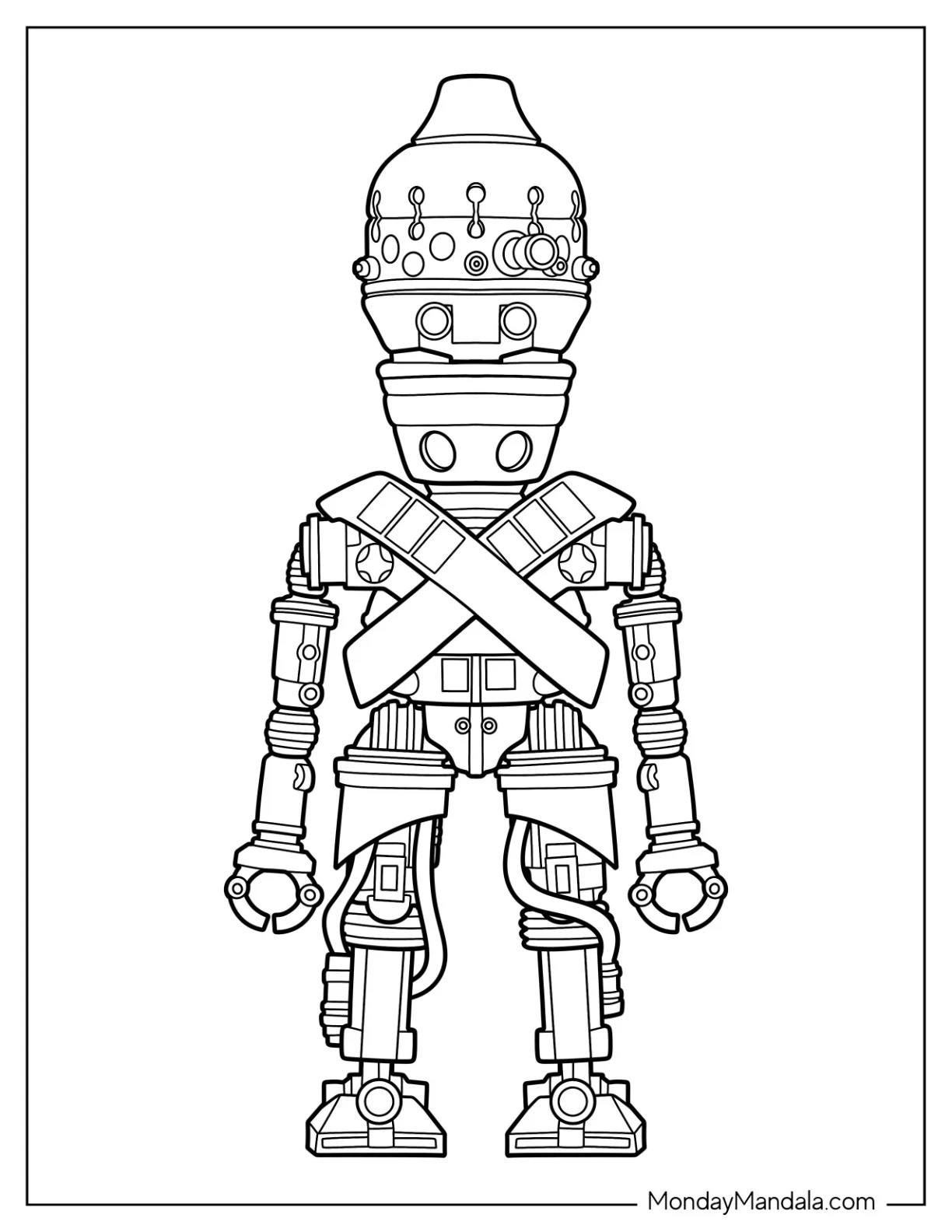 Mandalorian Coloring Page Of Funko Pop Star Wars IG 11 coloring page
