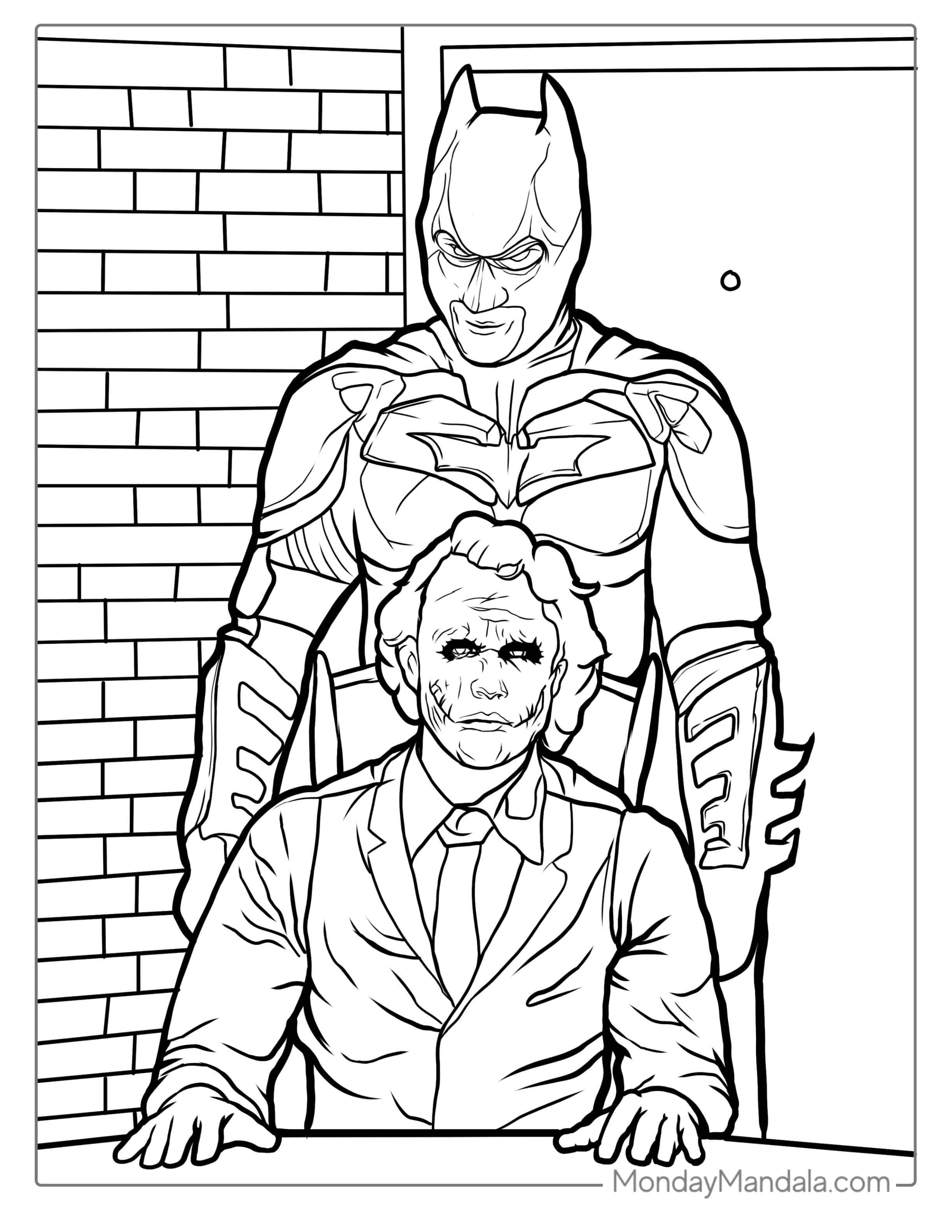 Batman And The Joker Coloring Page coloring page