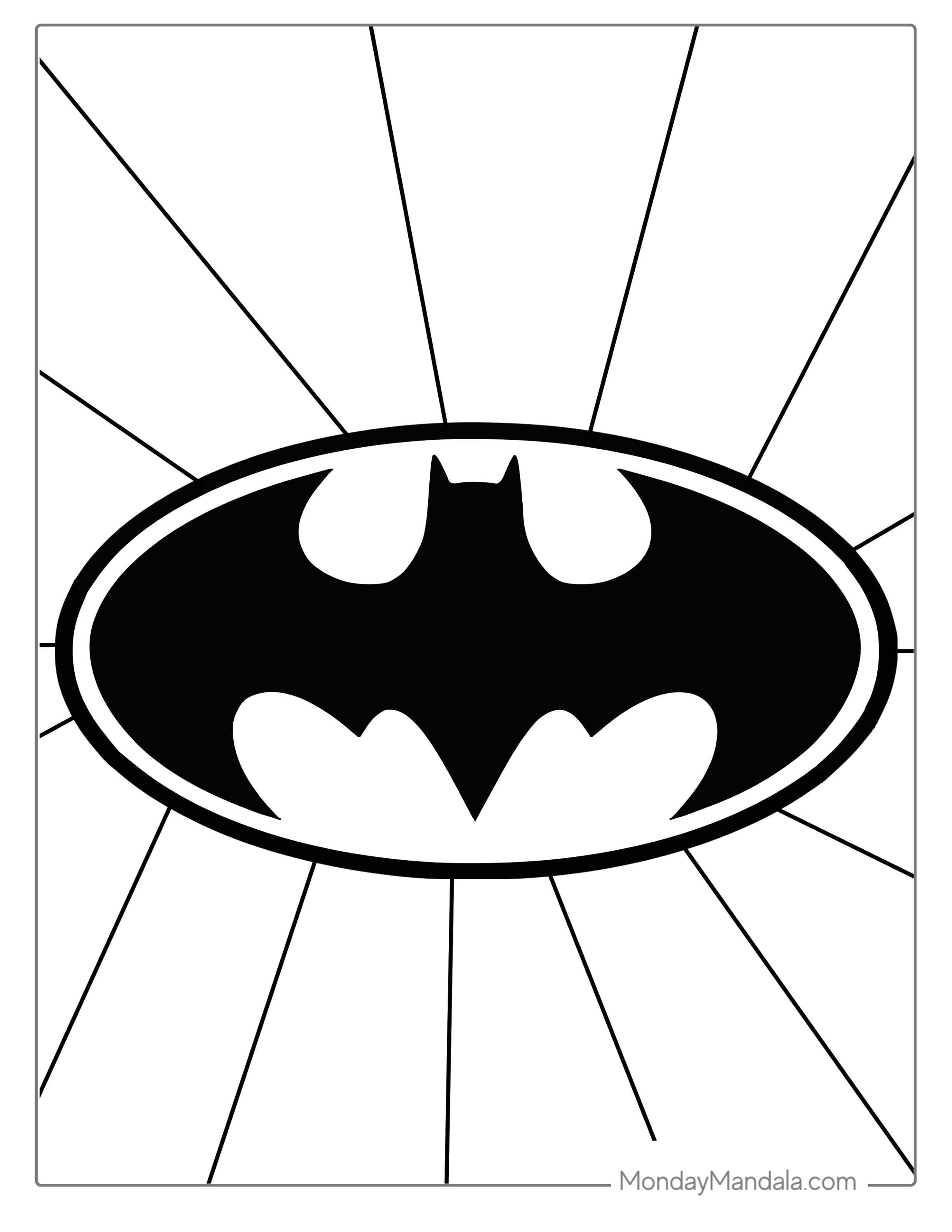 Batman Logo Coloring Page coloring page