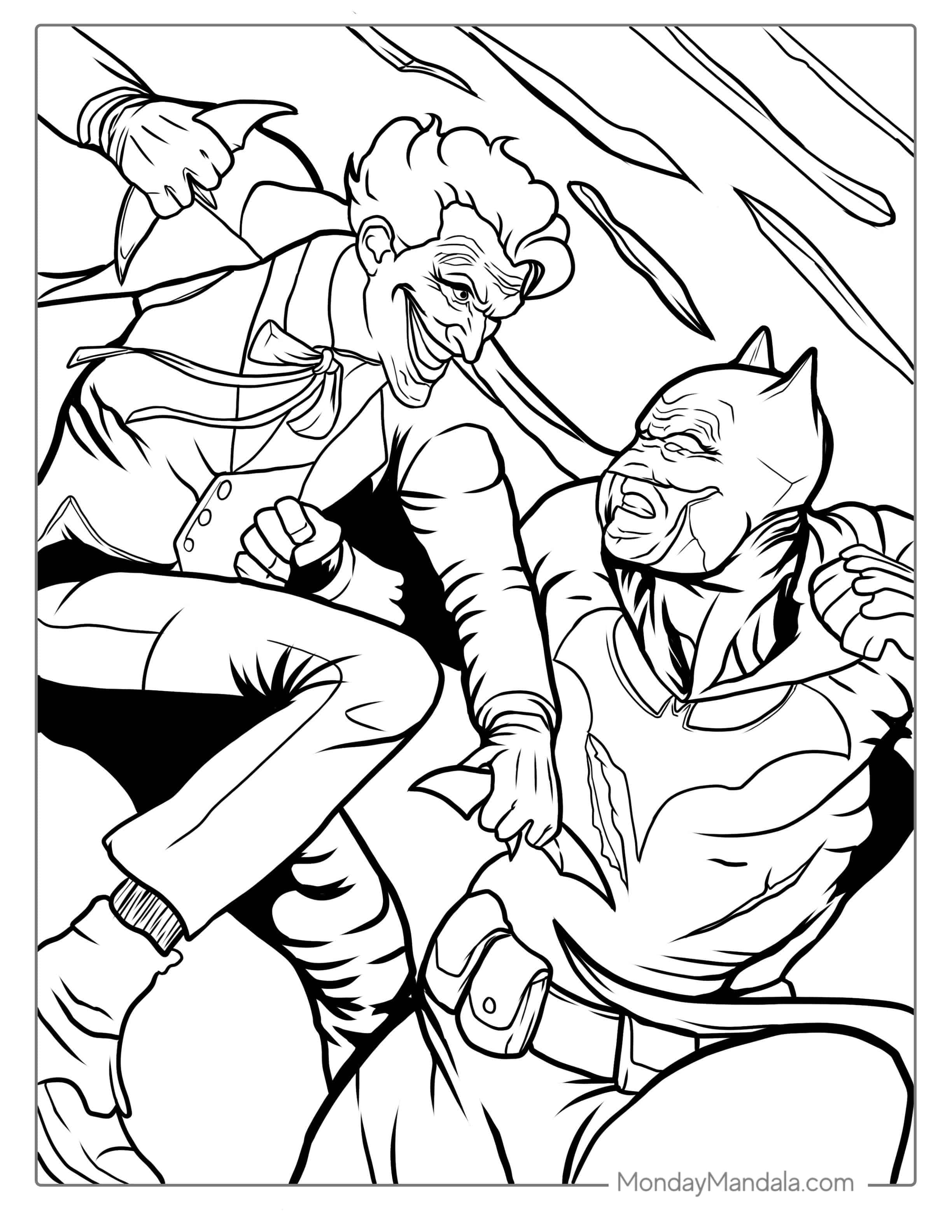 Batman Vs Joker Coloring Page coloring page