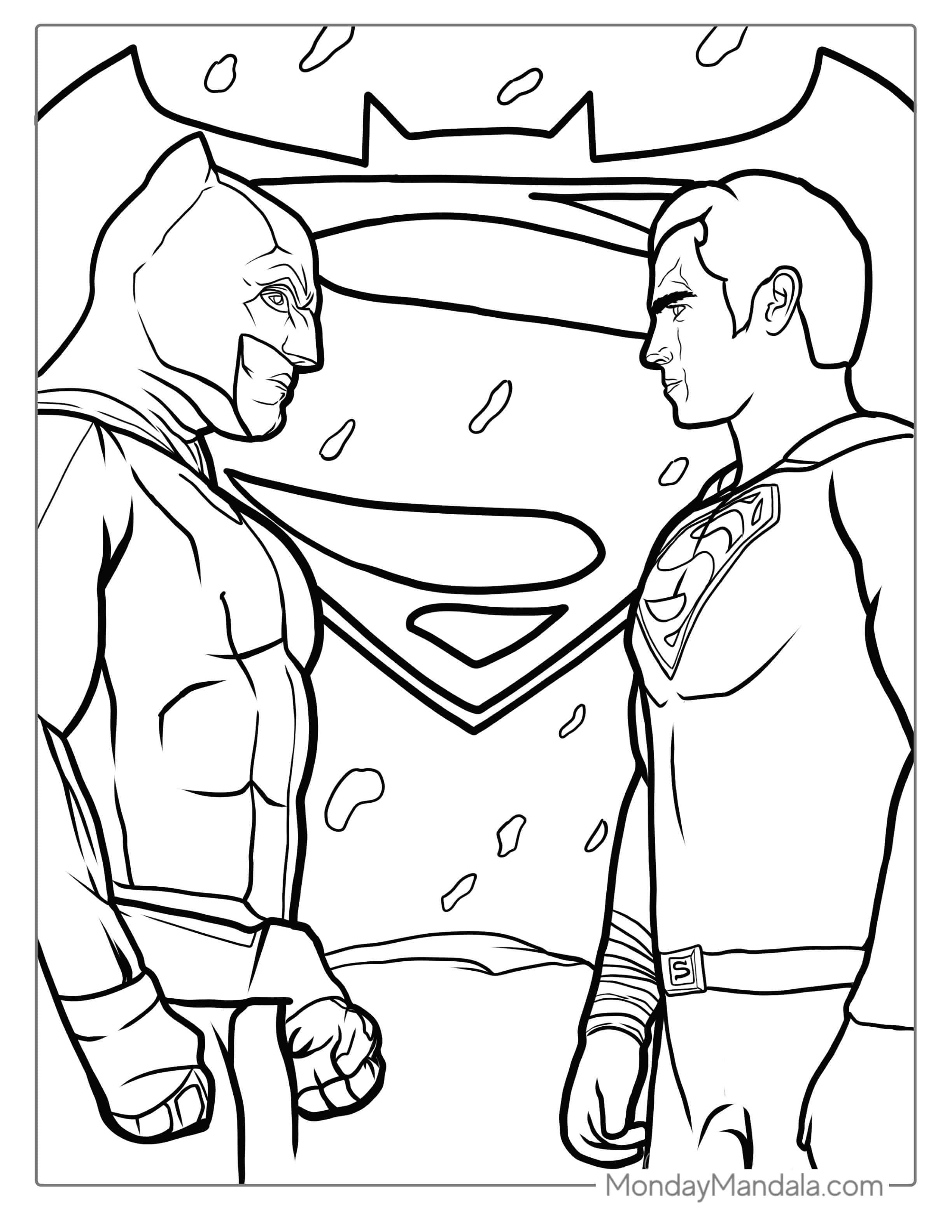 Batman Vs Superman Coloring Page coloring page