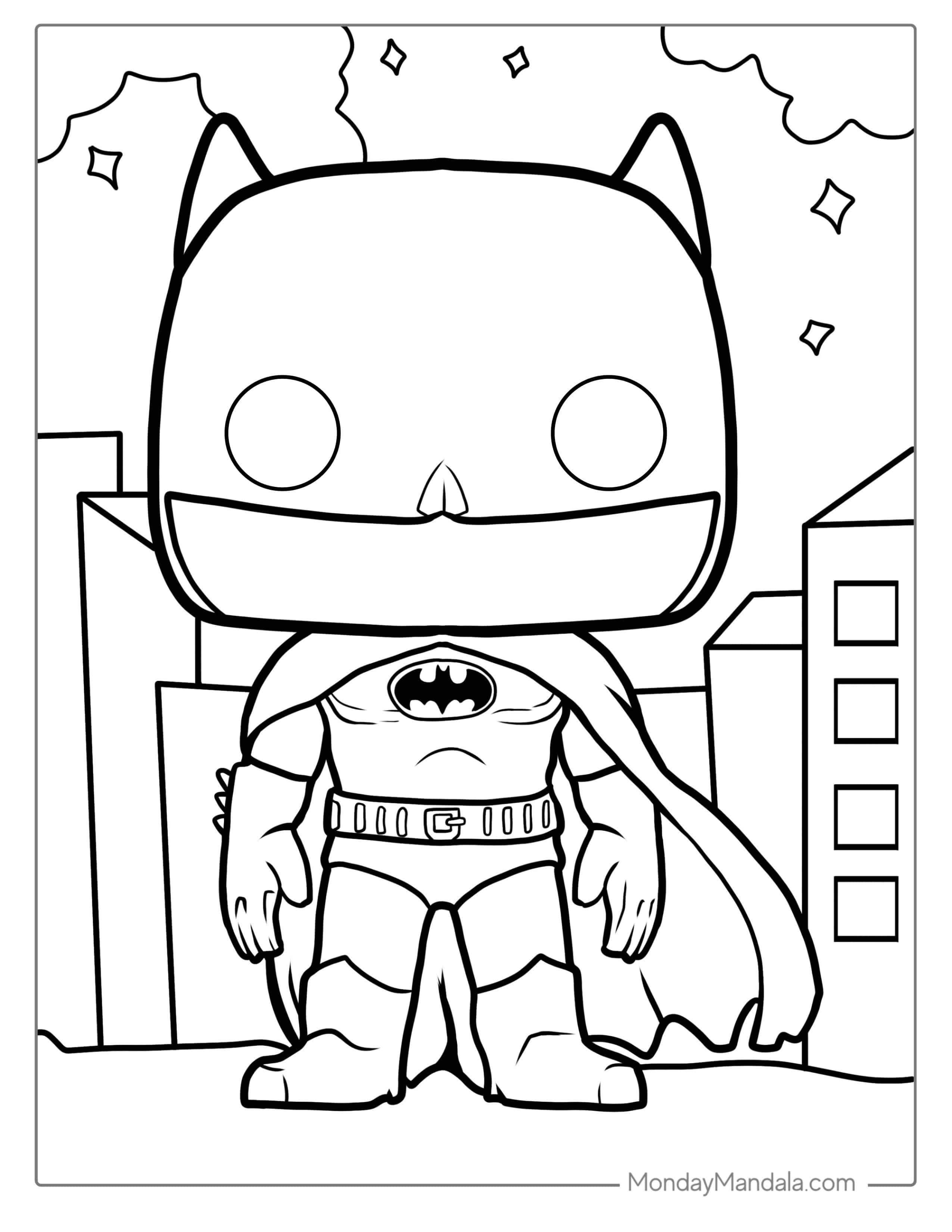 Cute Funko Pop Coloring Sheet coloring page