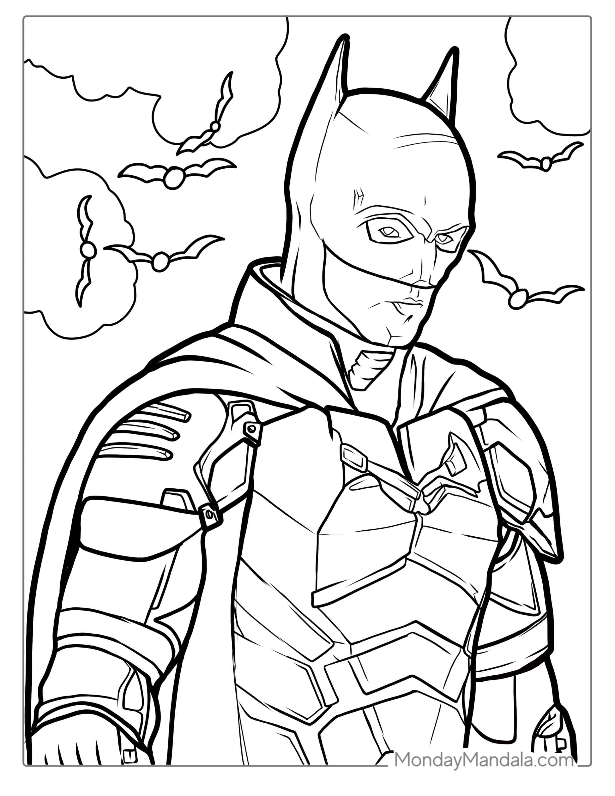 The Batman Coloring Page coloring page — printable line art