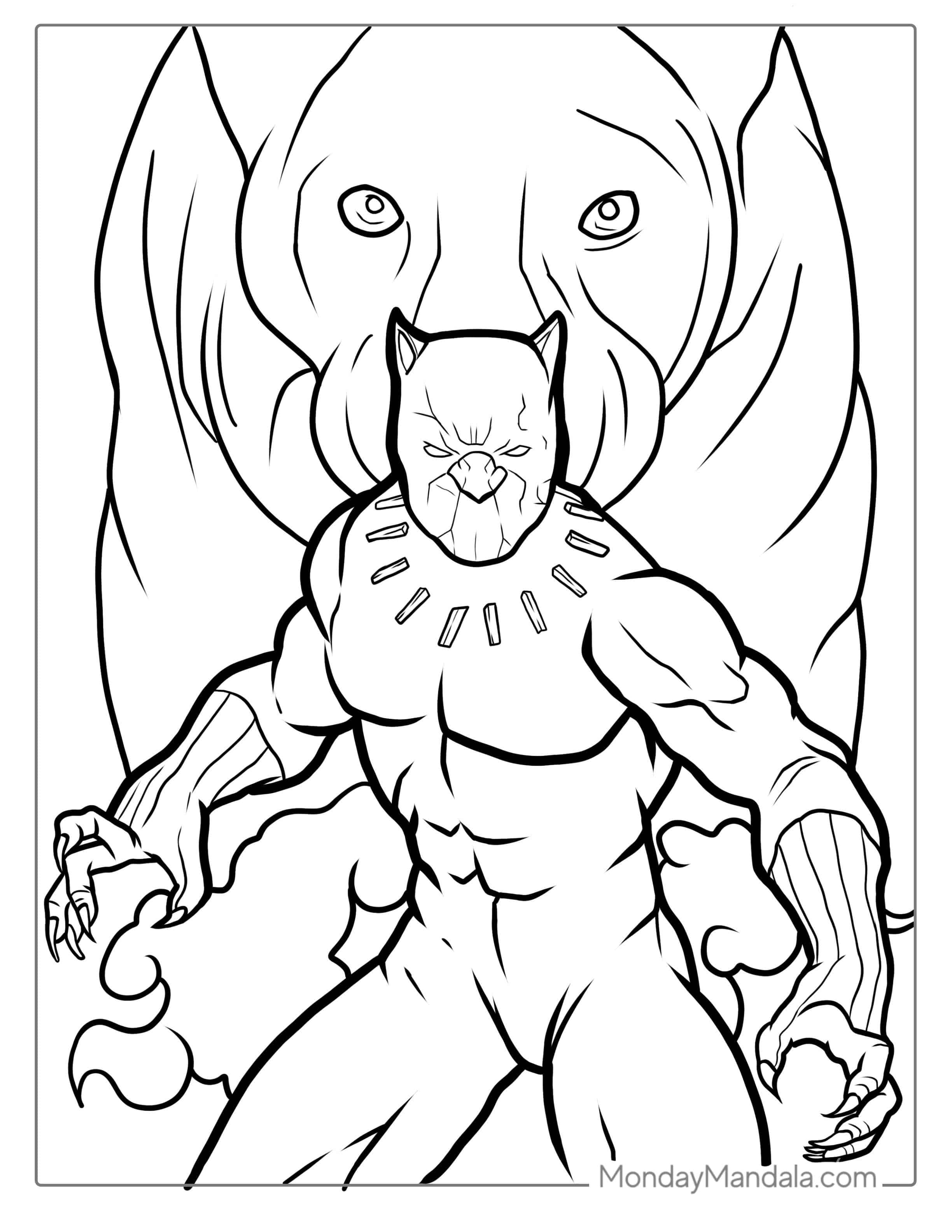 Black Panther Coloring Page coloring page — printable line art