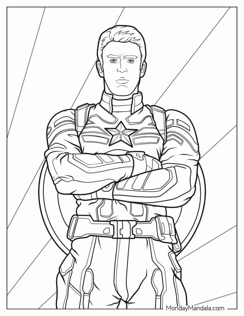 Captain America Coloring Page coloring page