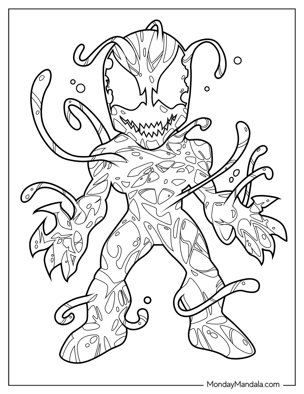 Chibi Carnage Coloring Page For Kids coloring page — printable line art