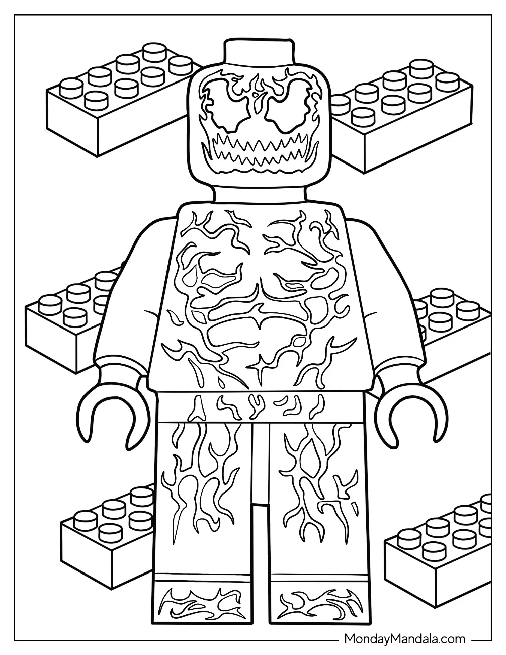 Lego Carnage Coloring Page For Preschoolers coloring page