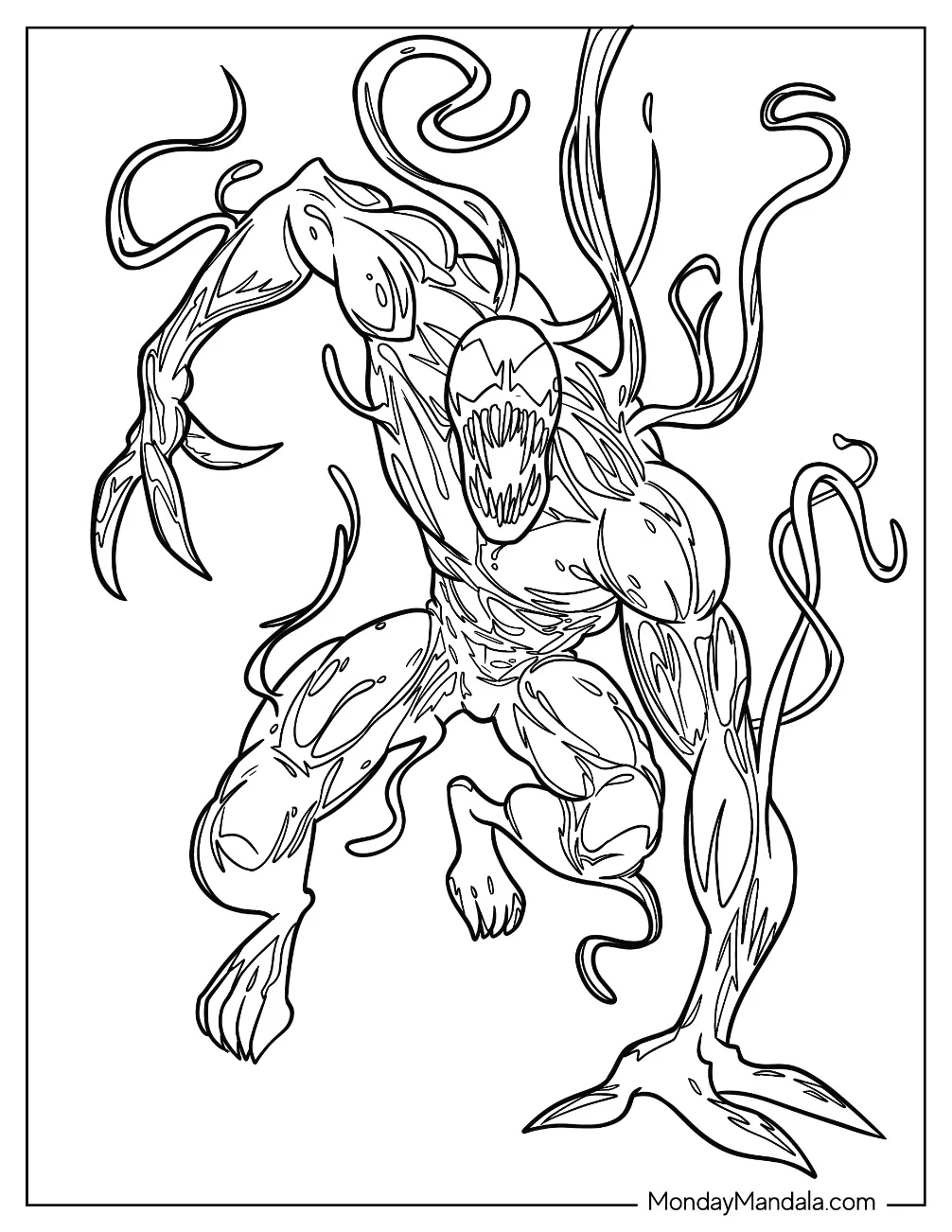 Scary Carnage Coloring Page Outline coloring page