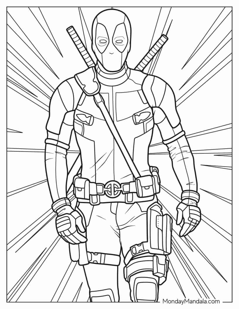 Deadpool Coloring Page coloring page