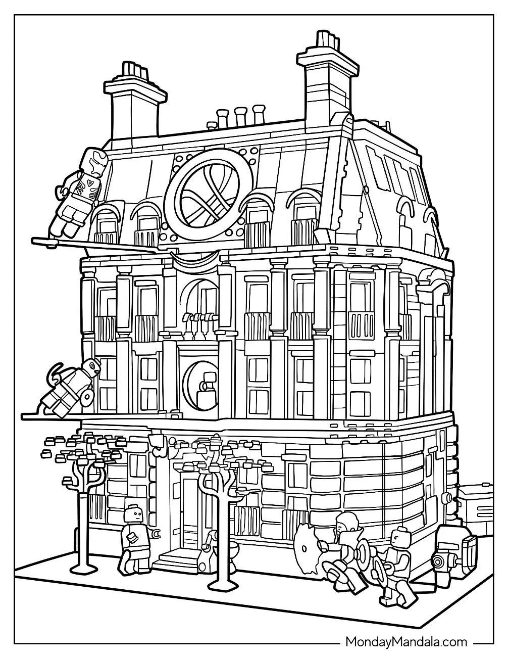Doctor Strange Coloring Page Lego Sanctum Sanctorum With Marvel Avengers coloring page