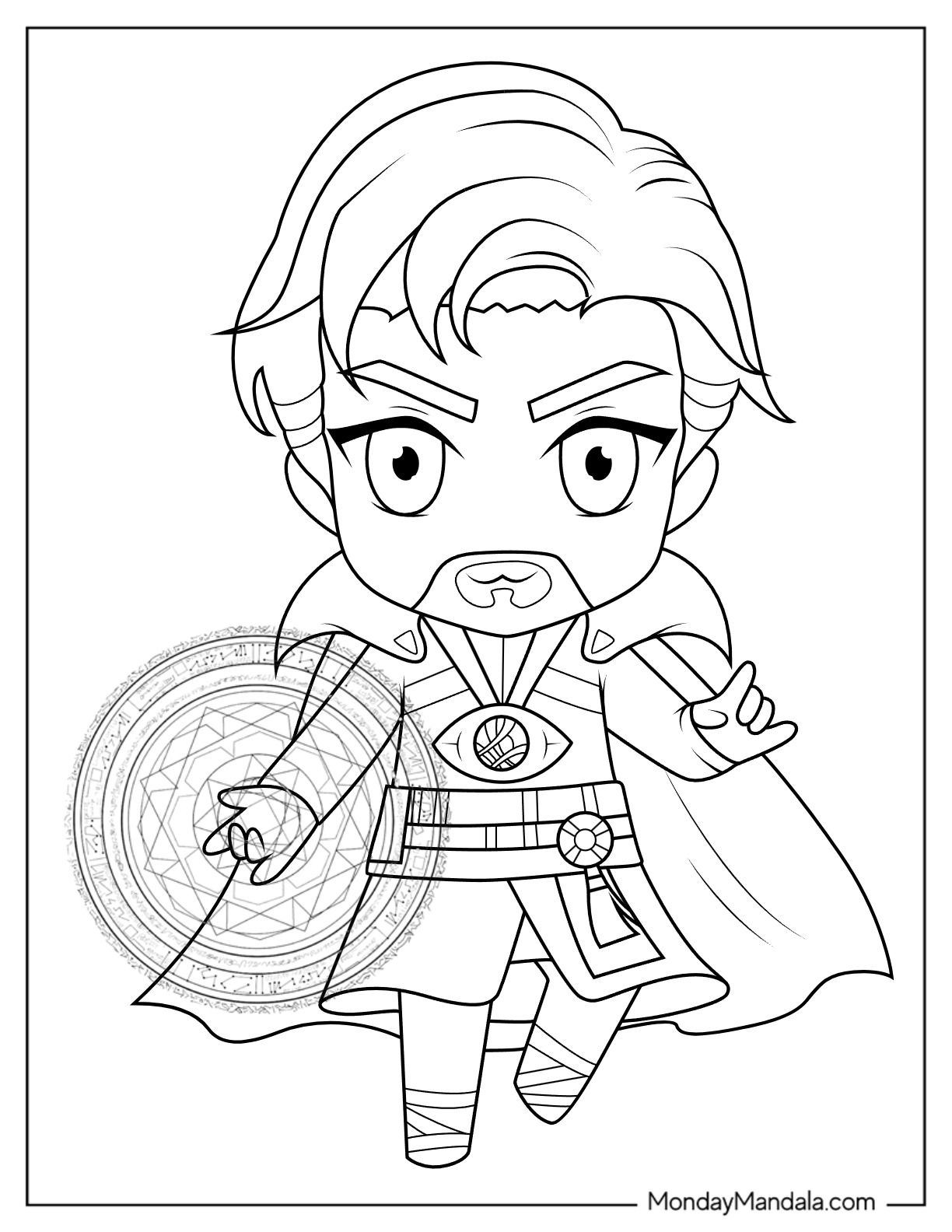 Easy Adorable Doctor Strange Coloring Page For Preschoolers coloring page