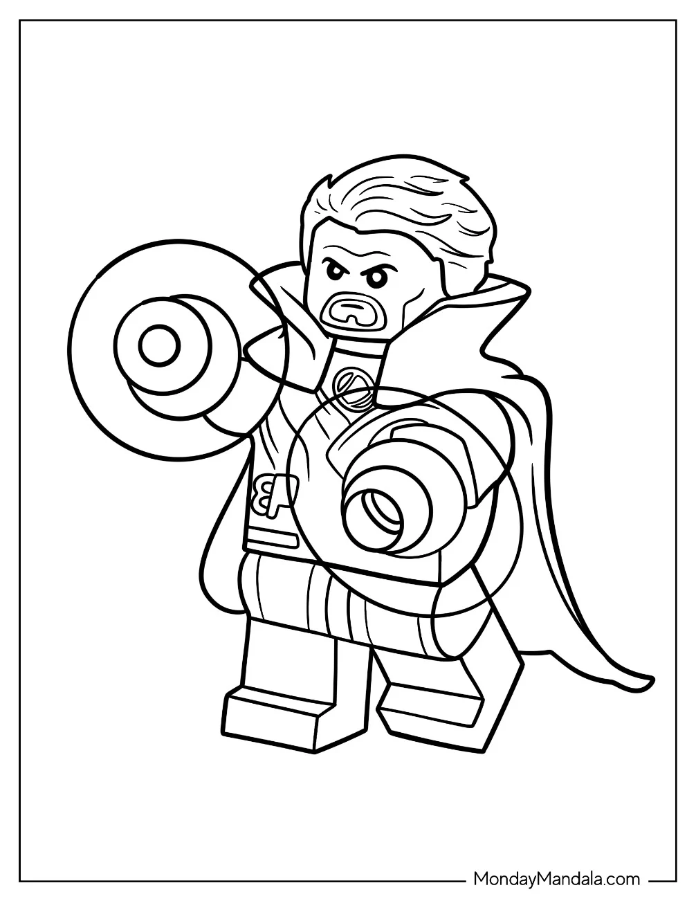 Lego Doctor Strange Coloring Page For Kids coloring page — printable line art