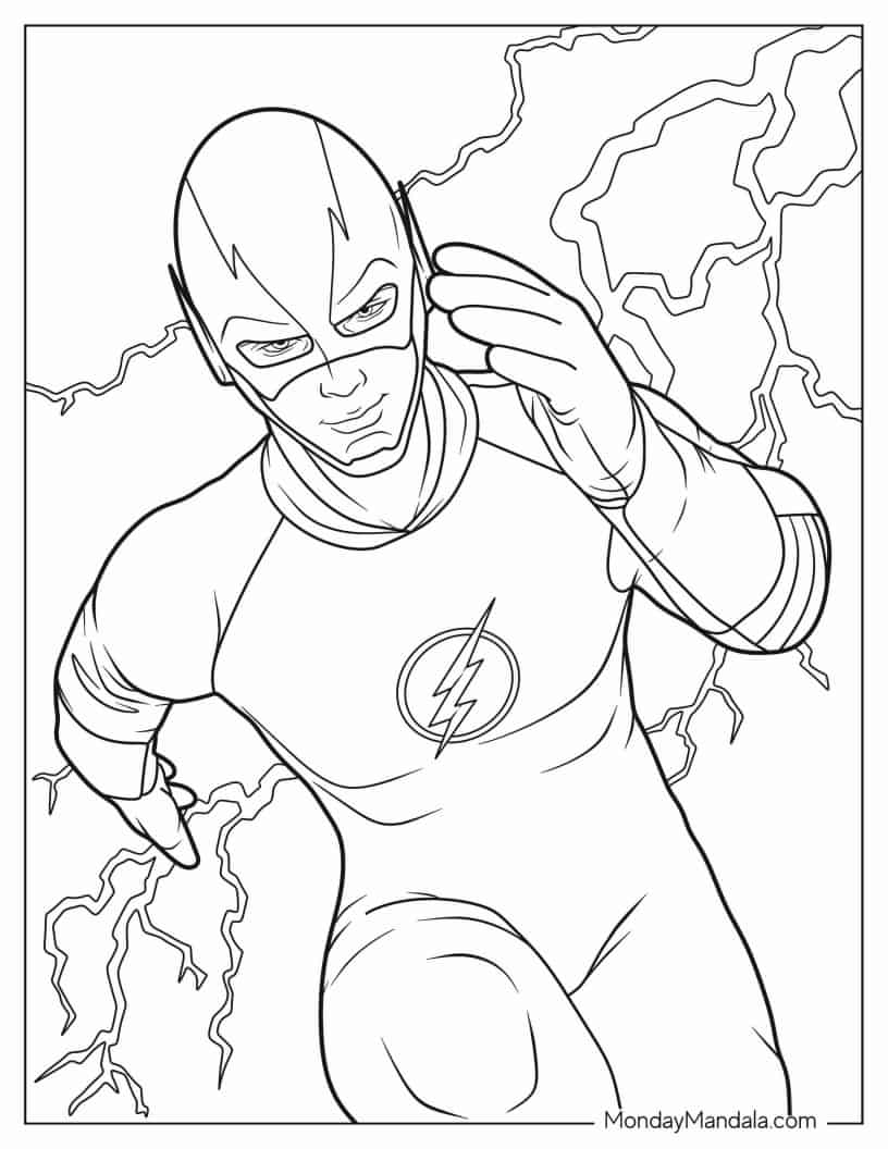 Coloring Page Of The Flush Running Through Time coloring page