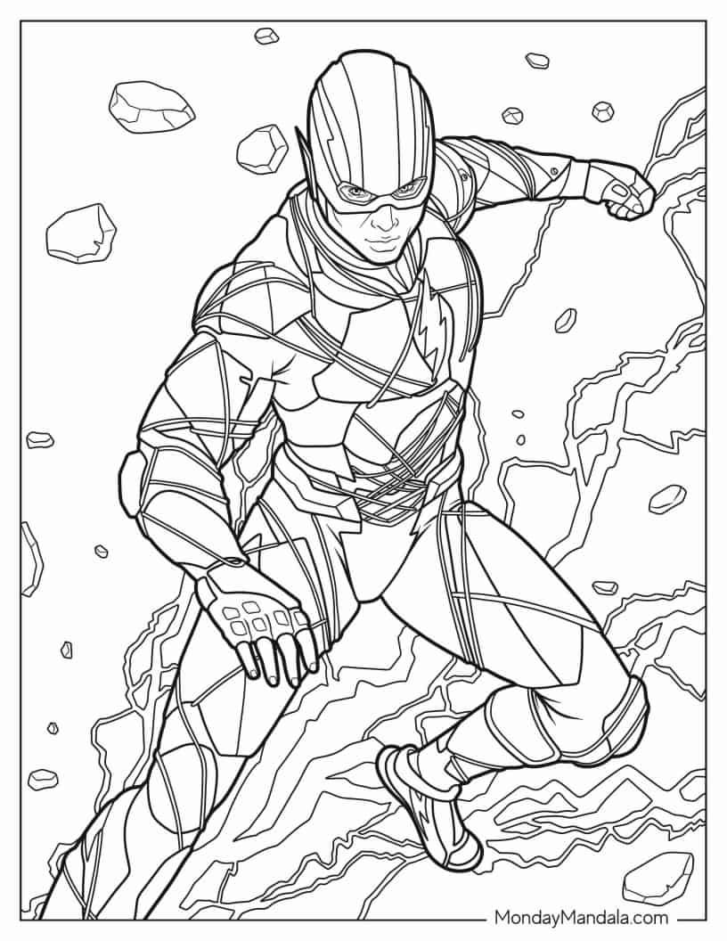 Detailed The Flash To Color coloring page