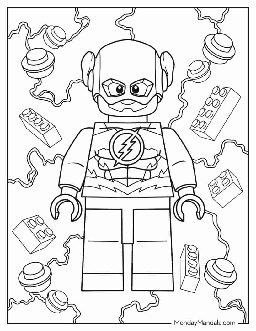 Lego Flash Coloring Page coloring page