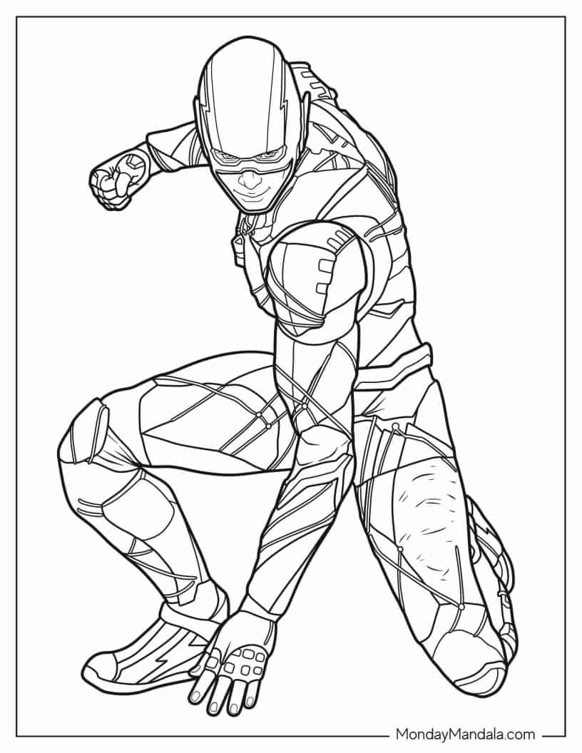 Mischievous Looking Flash To Color coloring page