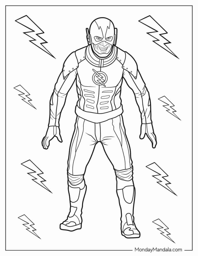Reverse Flash Coloring Page coloring page