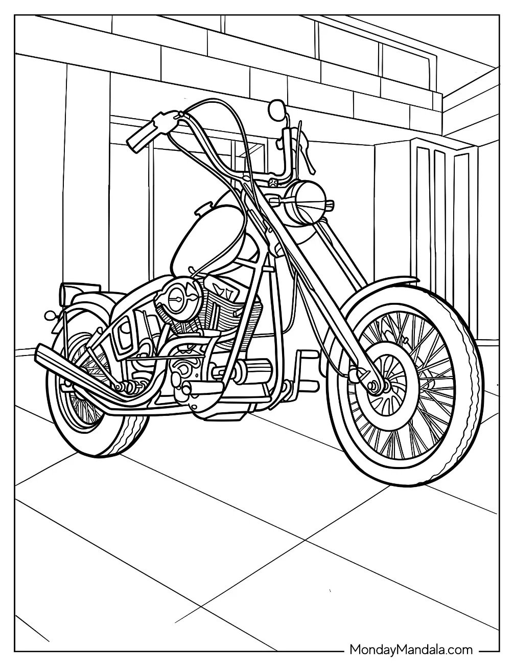 Ghost Rider Suzuki Motorcycle coloring page
