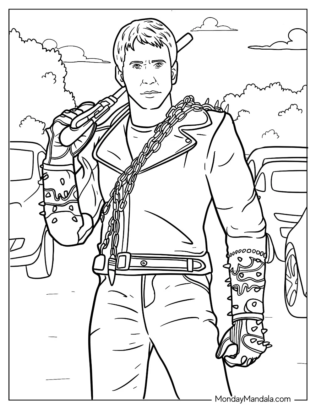 Nicolas Cage Ghost Rider Coloring Sheet coloring page