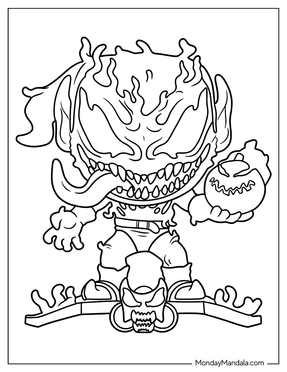 Funko Pop Venomized Green Goblin Coloring Page For Kids coloring page