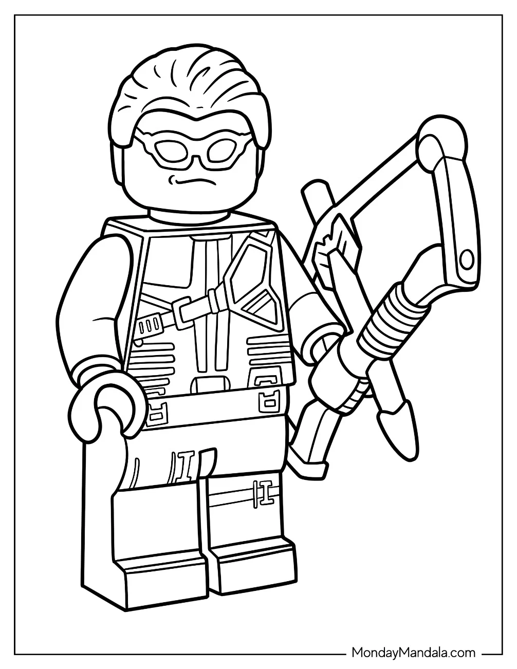 Lego Hawkeye Coloring Page For Kids coloring page