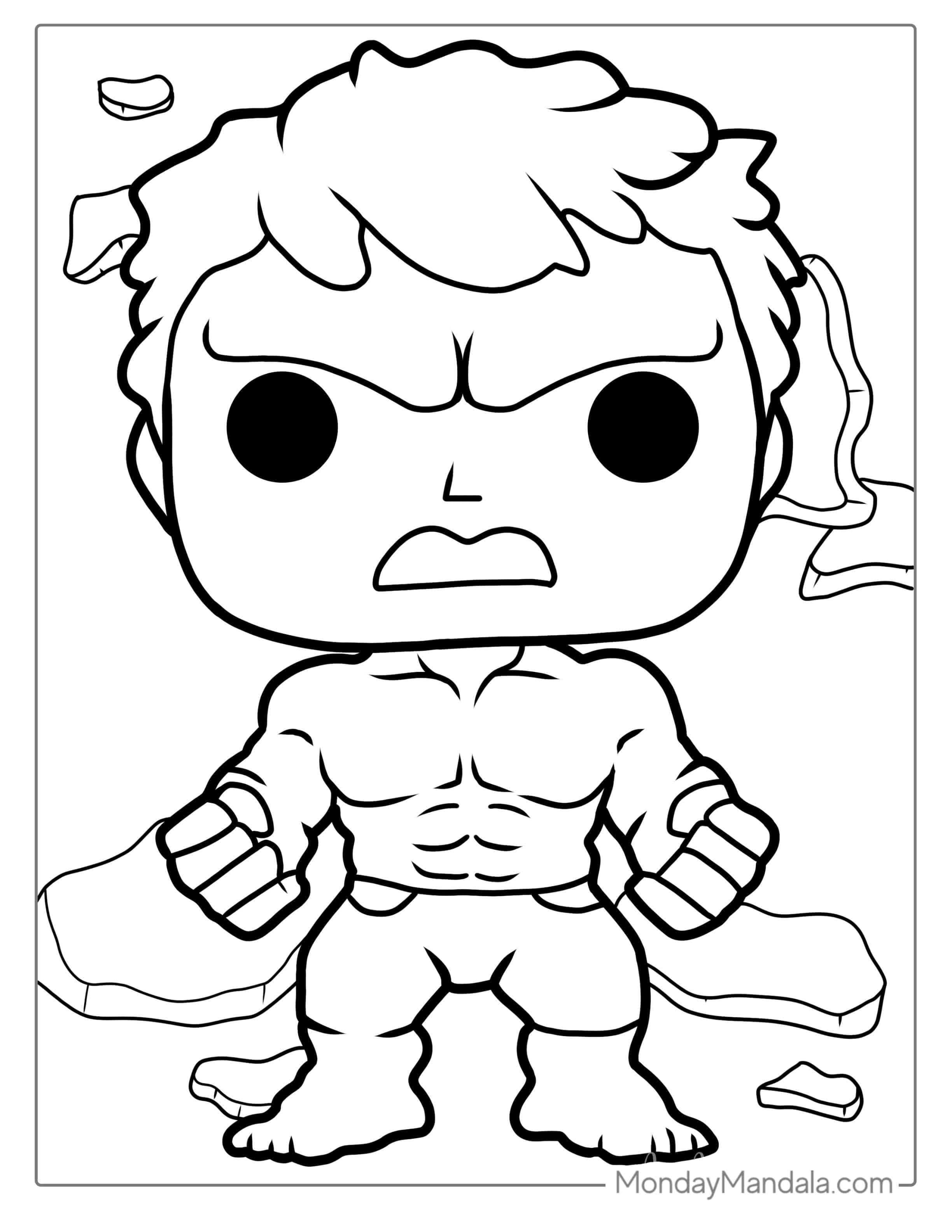 Funko Pop Hulk Coloring Page coloring page