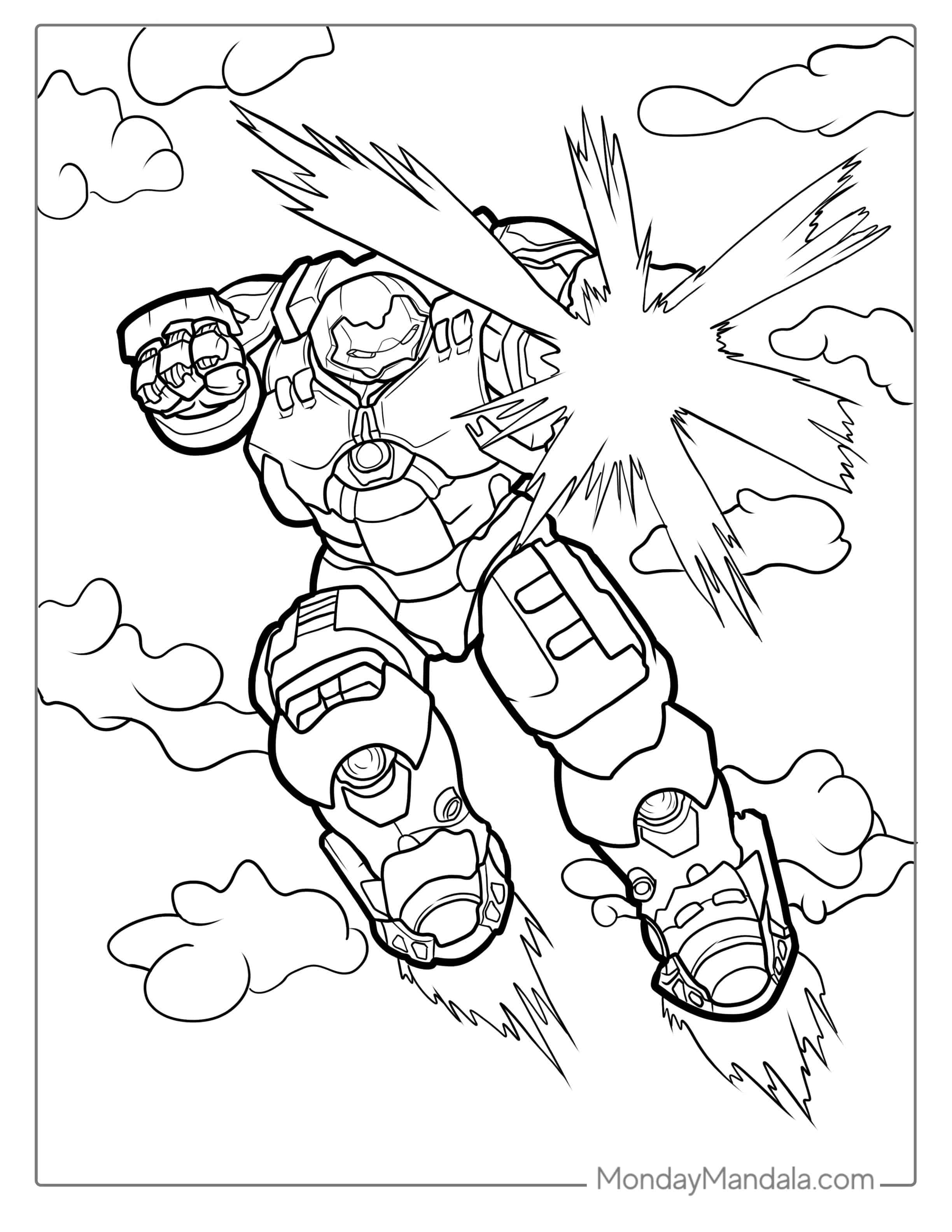 Hulkbuster Coloring Page For Kids coloring page