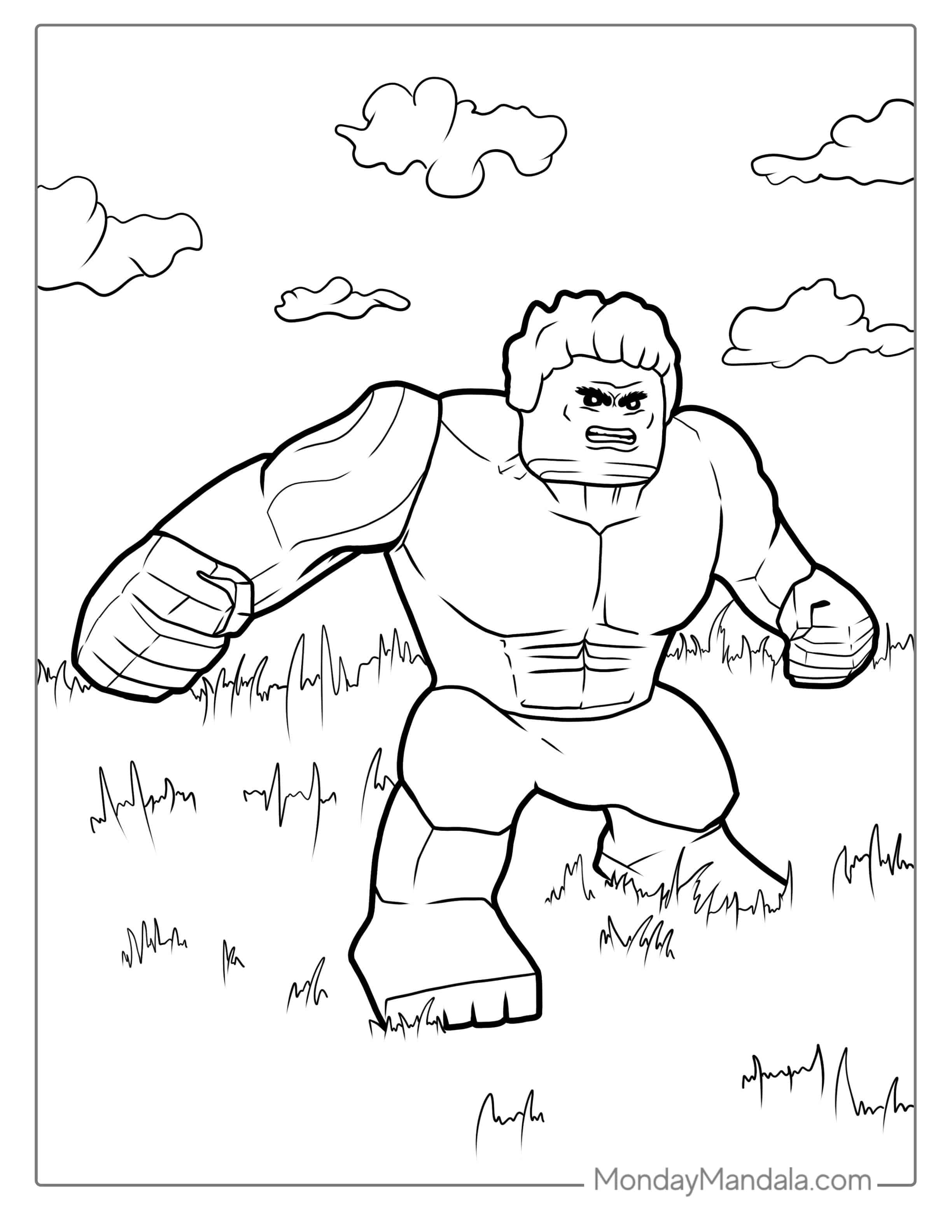 Lego Hulk Coloring For Kids coloring page