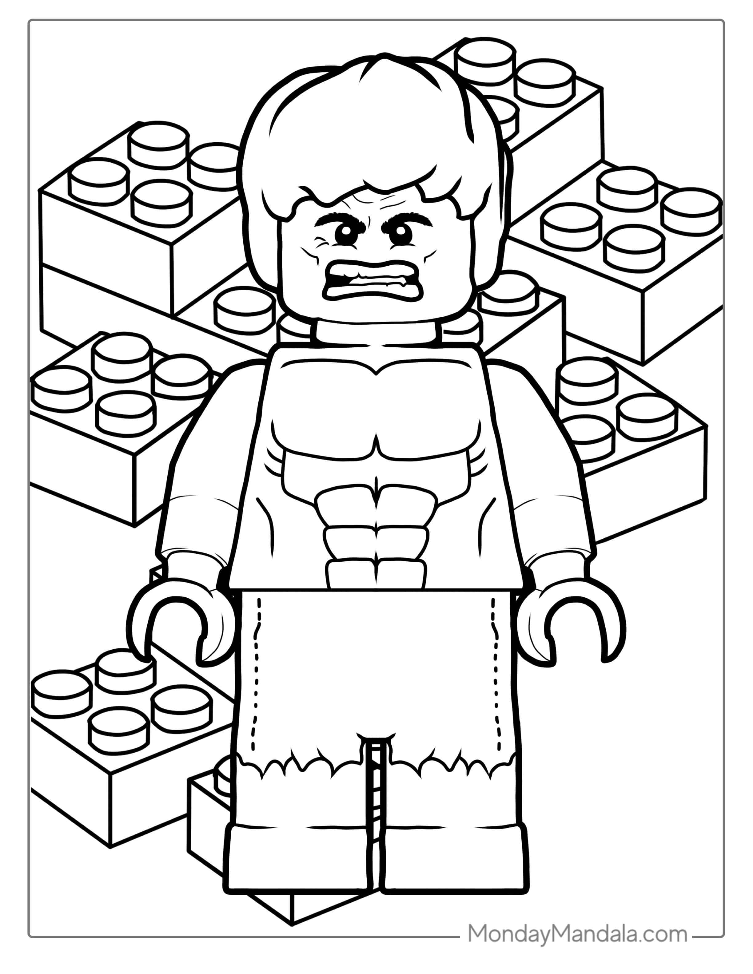 Lego Hulk Coloring In Sheet coloring page