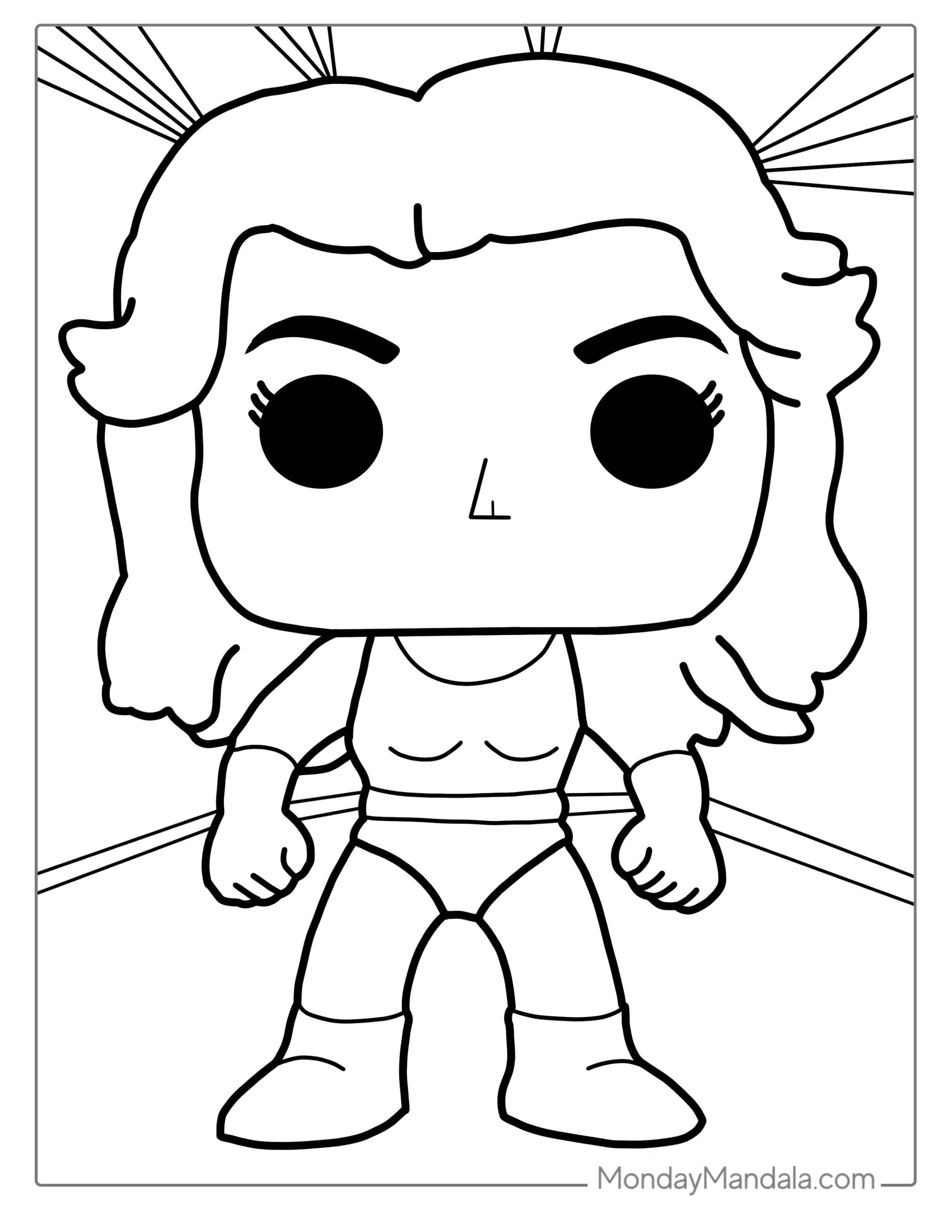 She Hulk Funko Pop Toy Coloring In coloring page — printable line art