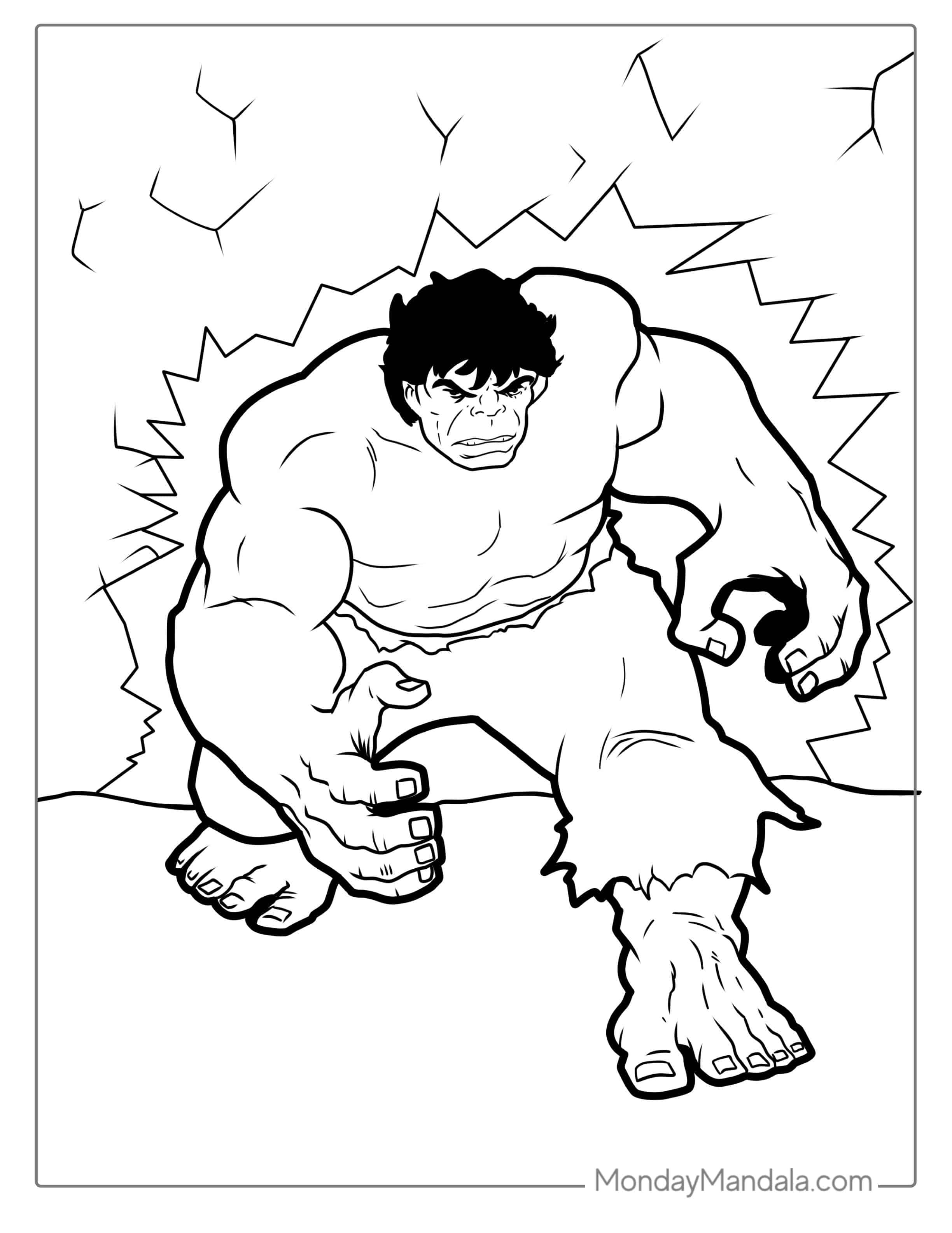 Vintage Incredible Hulk Coloring In coloring page