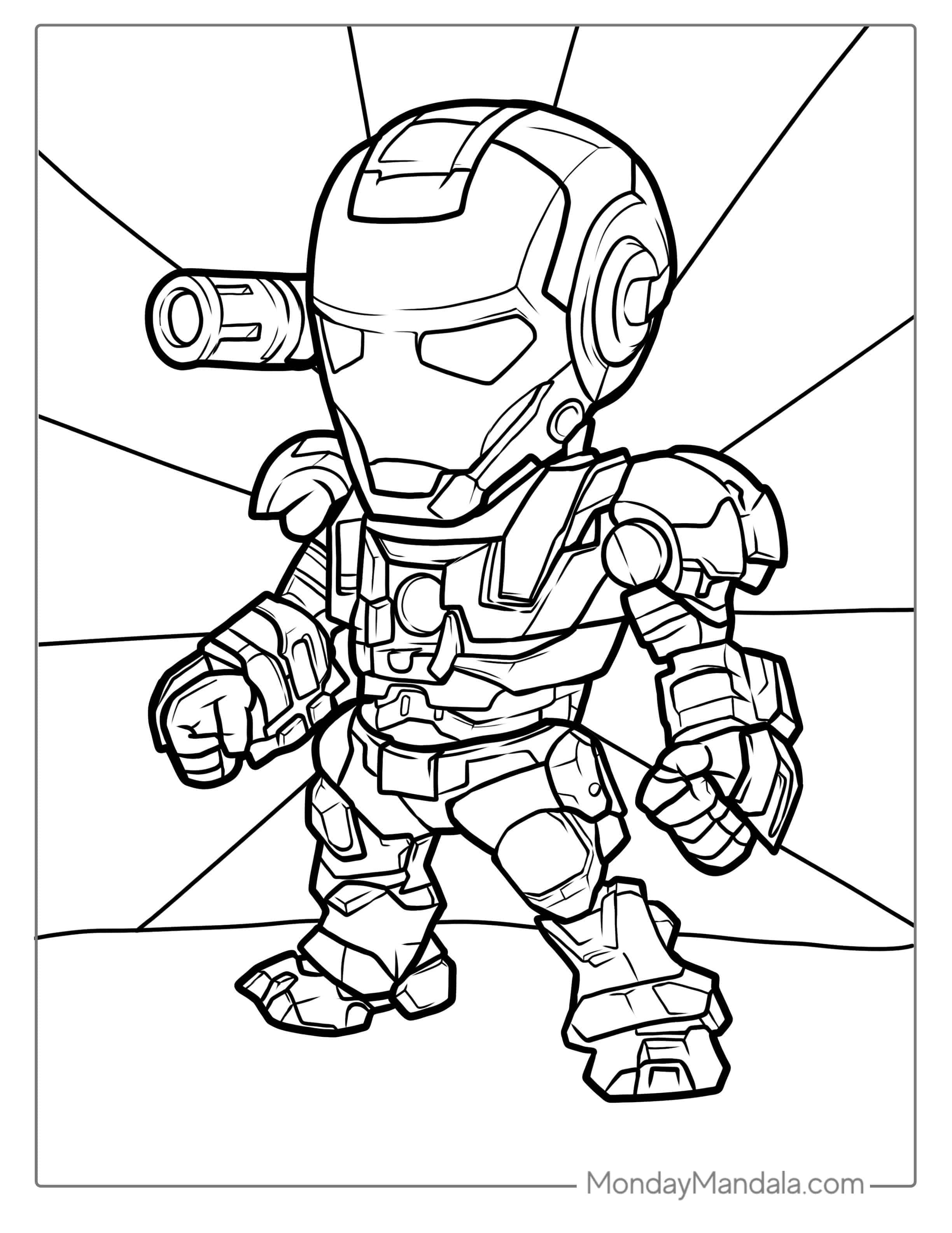 Baby Iron Man Coloring Page For Kids coloring page
