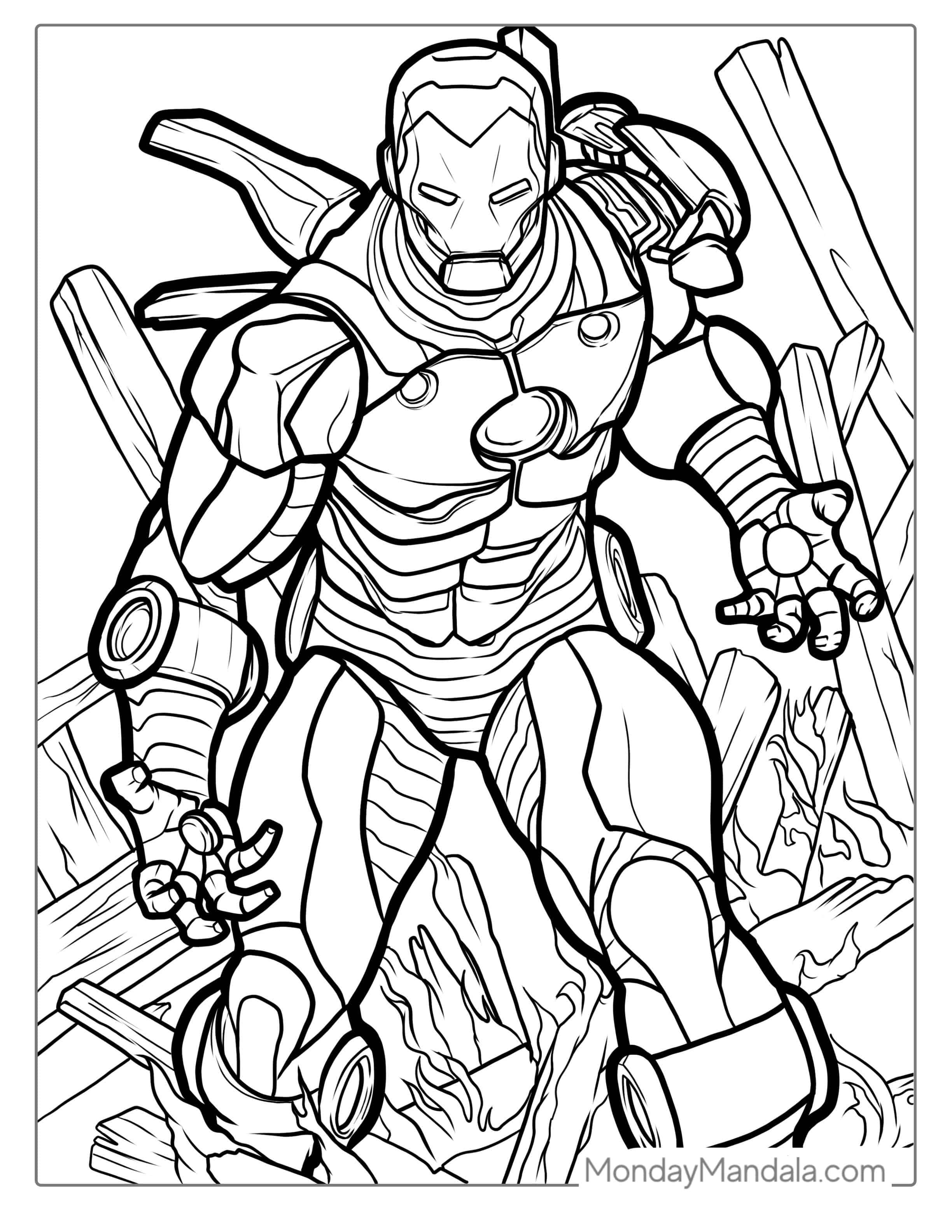 Detailed Iron Man Coloring Page coloring page