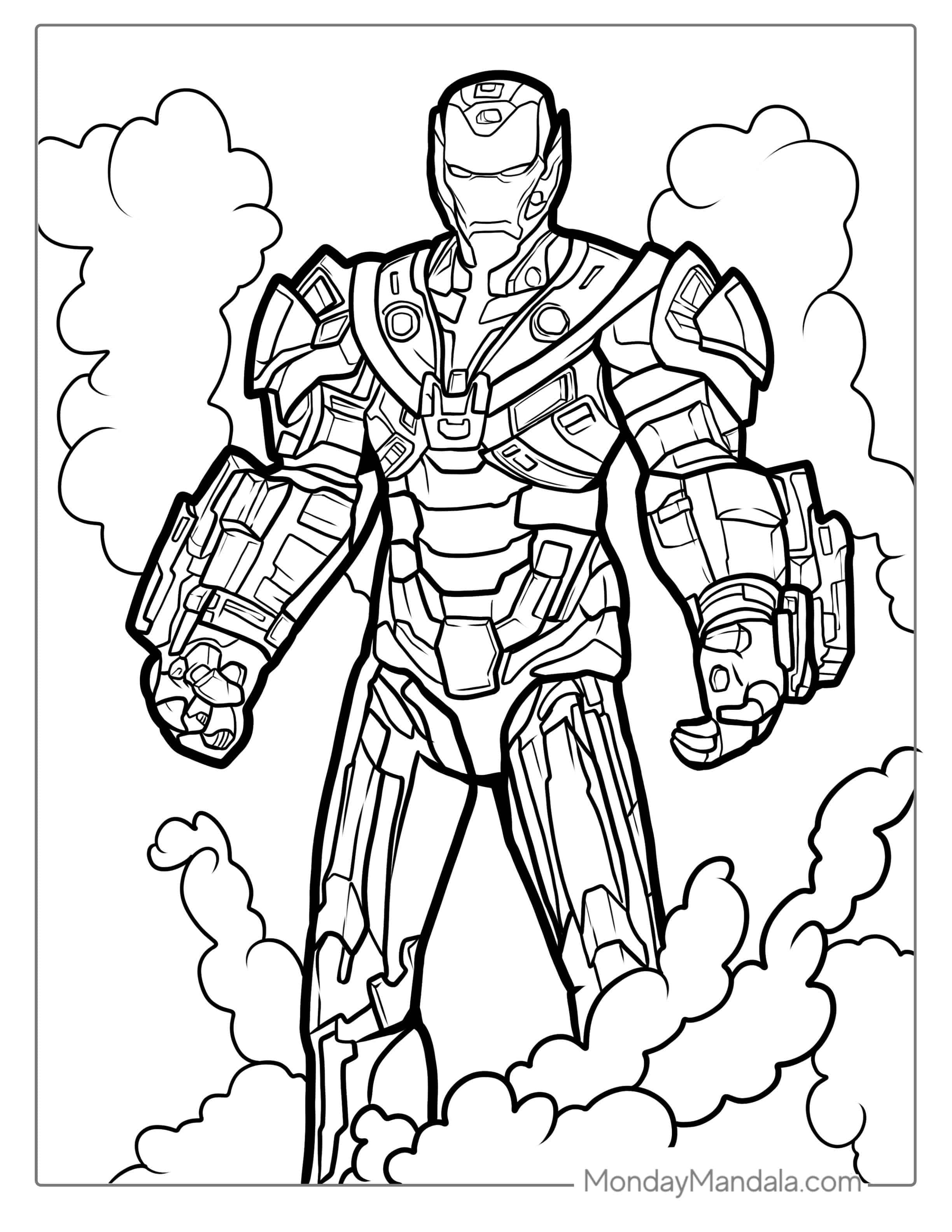 Iron Man Suited Up coloring page