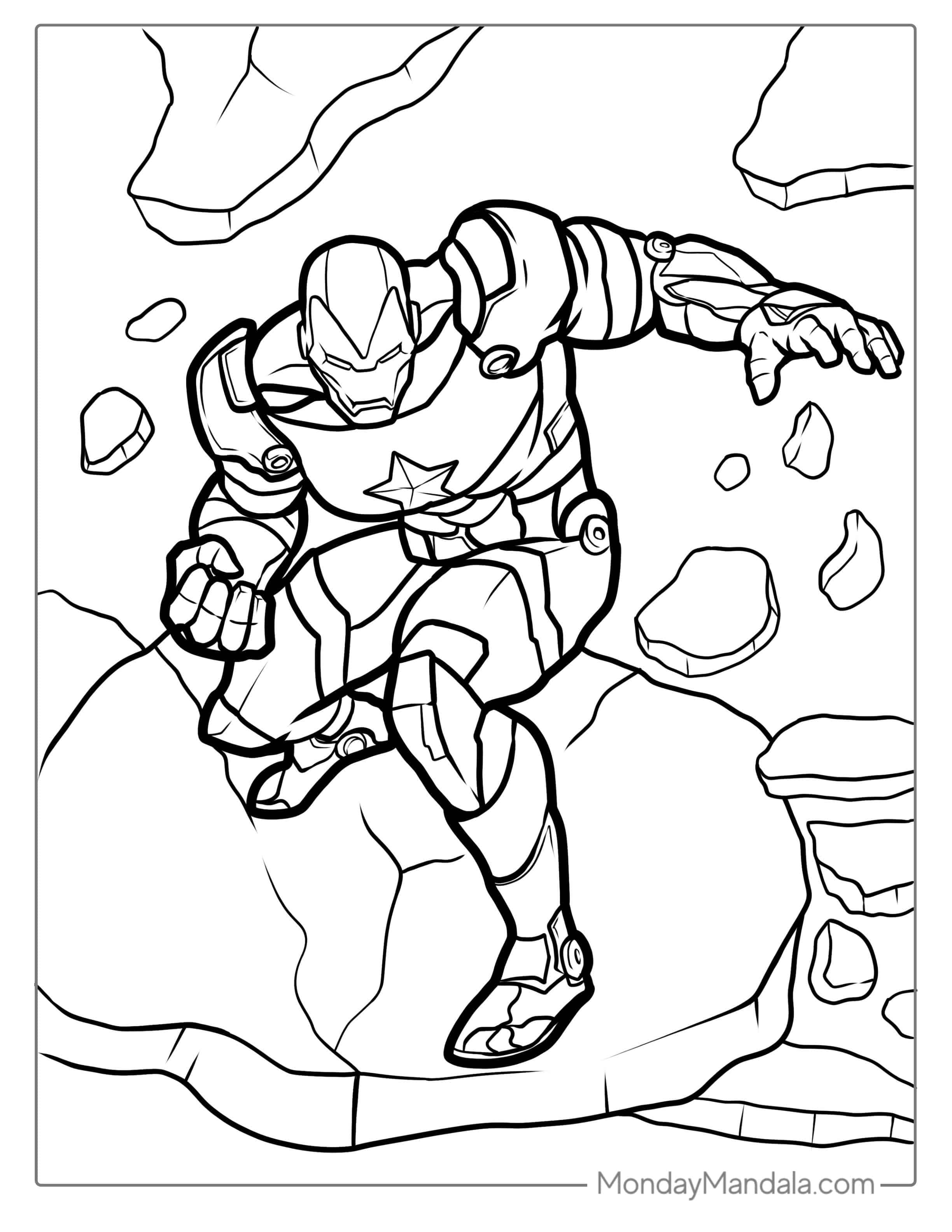 Iron Patriot Coloring Page coloring page