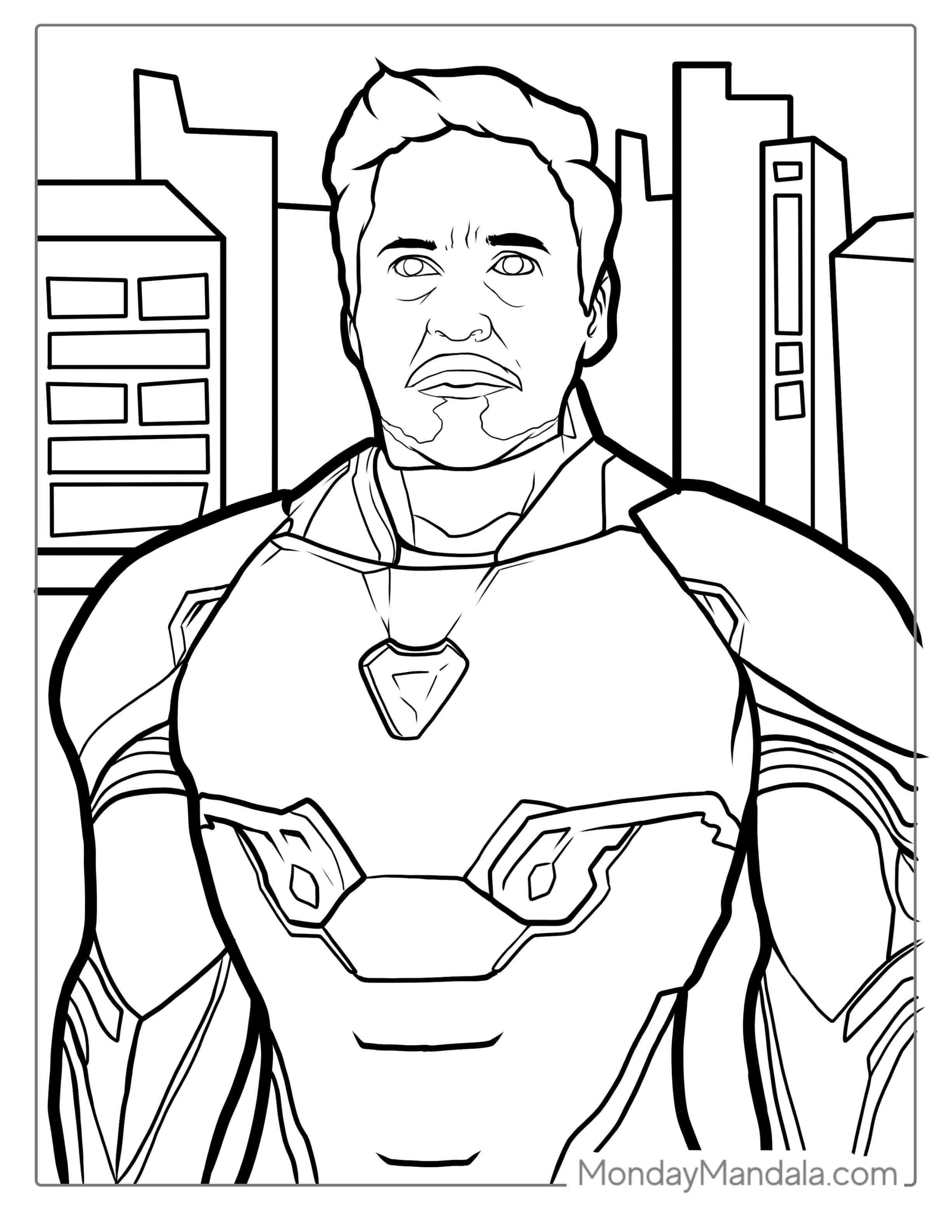 Tony Stark As Iron Man_ coloring page