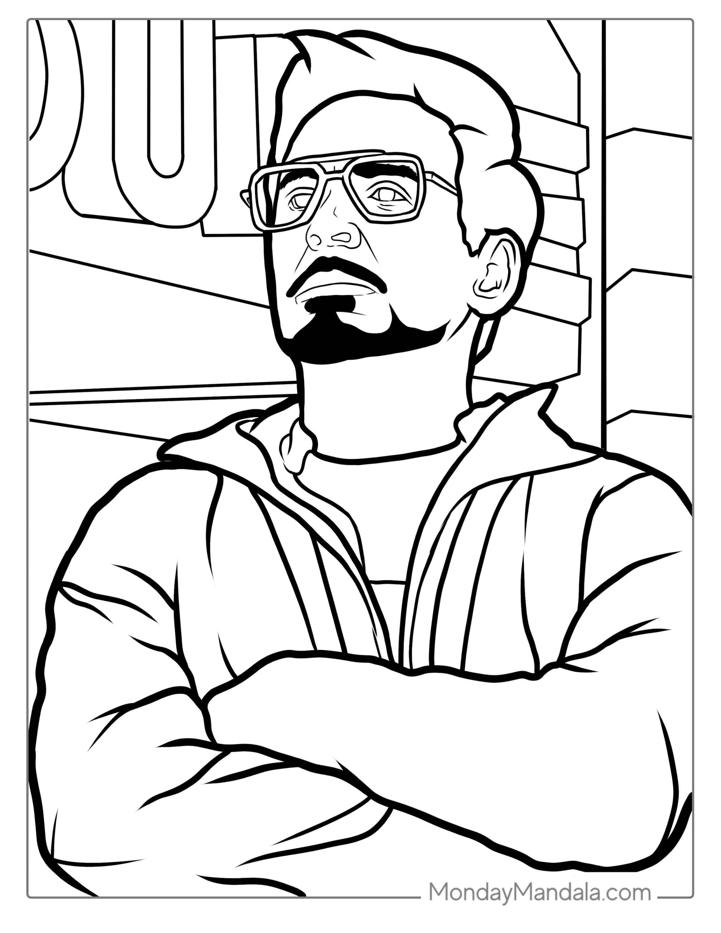 Tony Start (Iron Man) Coloring Page coloring page