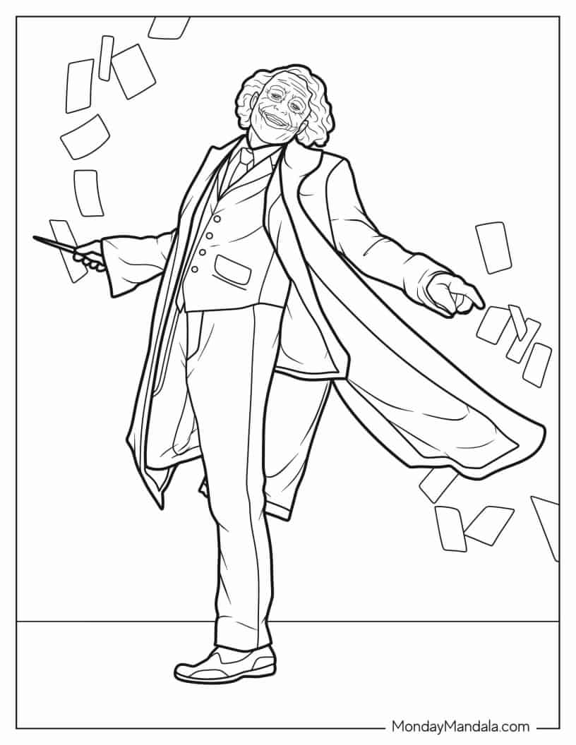 Heath Ledger As Joker To Color coloring page