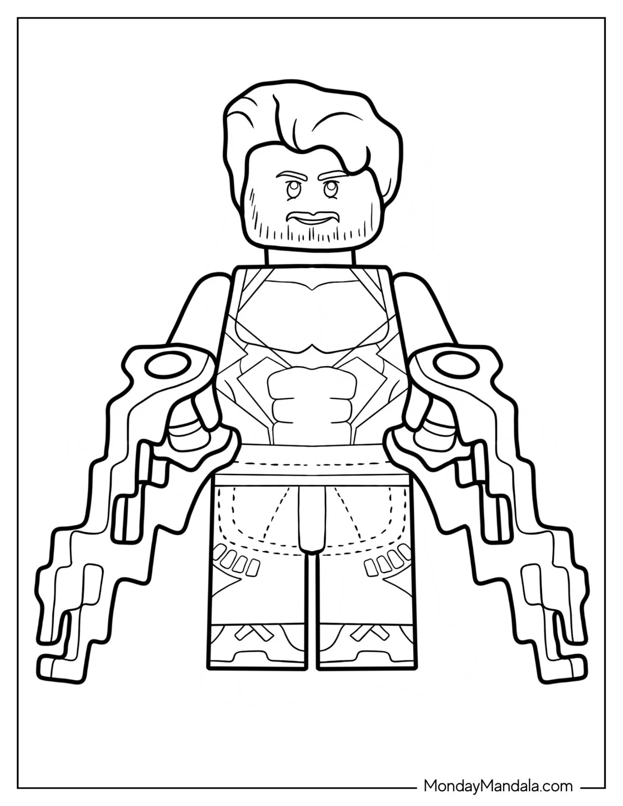 Lego Avengers Coloring Page Of Quicksilver For Kids coloring page