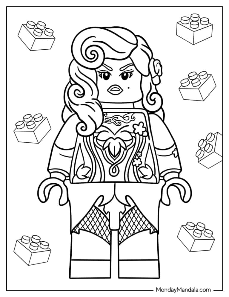Coloring Page Of Lego Poison Ivy coloring page