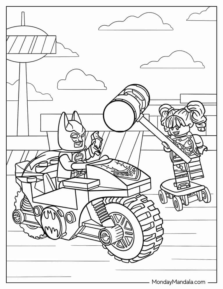 Lego Batman And Harley Quinn coloring page