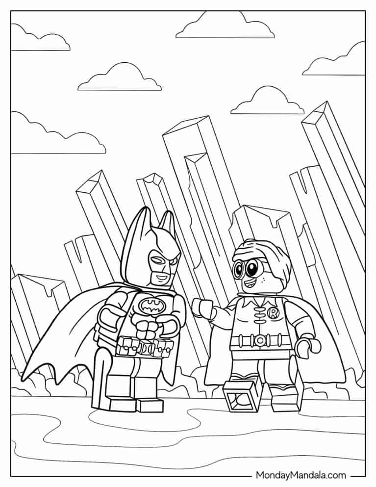 Lego Batman And Robin To Color coloring page