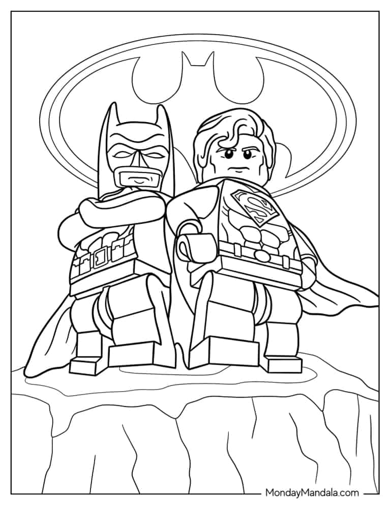 Lego Batman And Superman coloring page