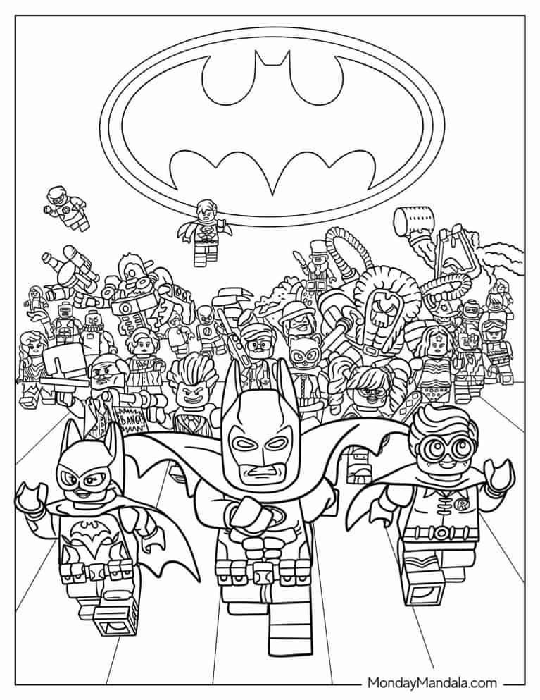 Lego Batman Movie Poster Coloring Page coloring page