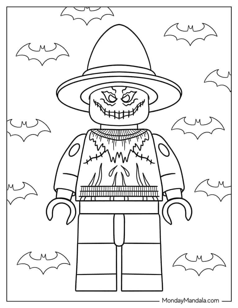 Lego Batman Scarecrow To Color coloring page
