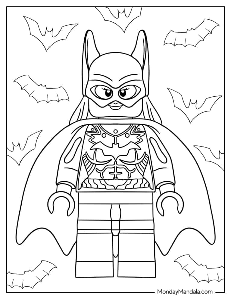 Lego Batwoman Coloring Sheet coloring page