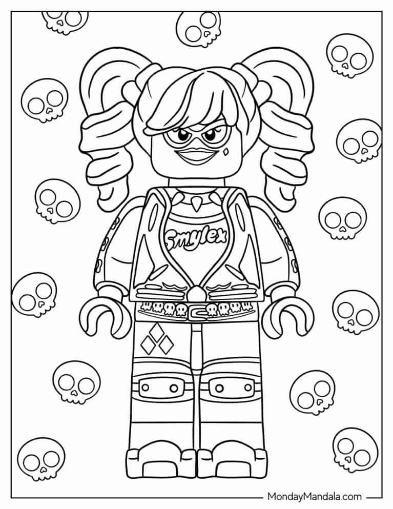 Lego Harley Quinn To Color coloring page